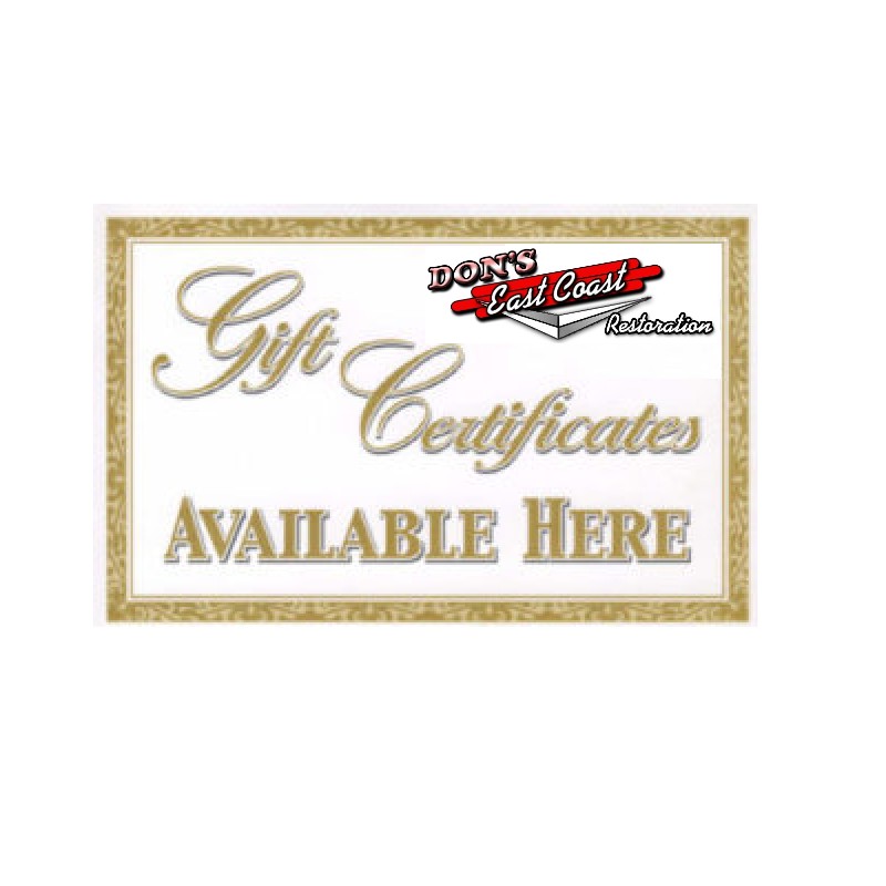 GIFT CERTIFICATE